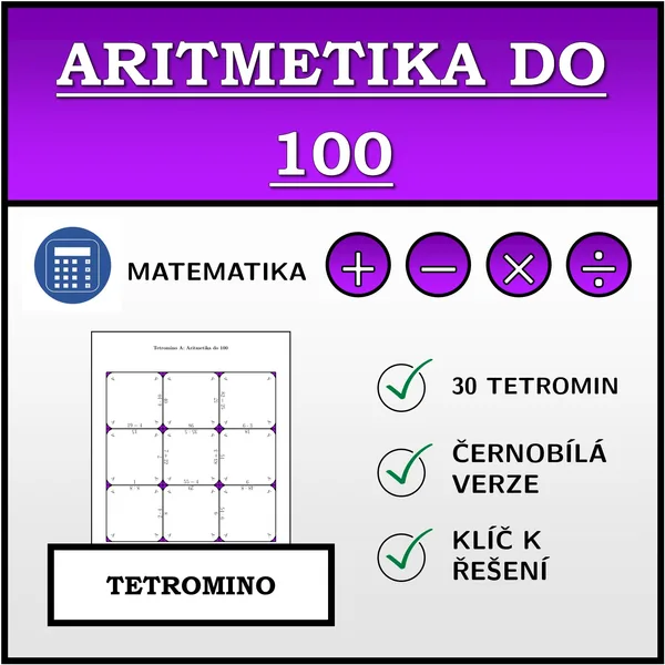 Tetromino - Aritmetika do 100 | matematika 1