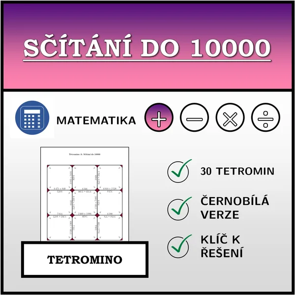 Tetromino - Sčítání do 10000 | matematika 1