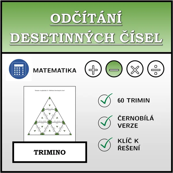 Trimino - Odčítání desetinných čísel | matematika 1