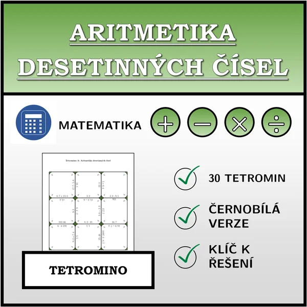 Tetromino - Aritmetika desetinných čísel | matematika 1