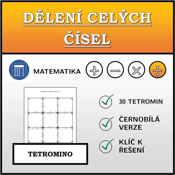 Tetromino - Dělení celých čísel | matematika 1