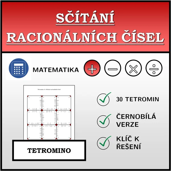 Tetromino - Sčítání racionálních čísel | matematika 1