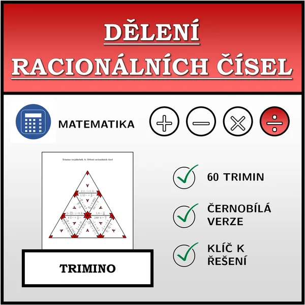 Trimino - Dělení racionálních čísel | matematika 1