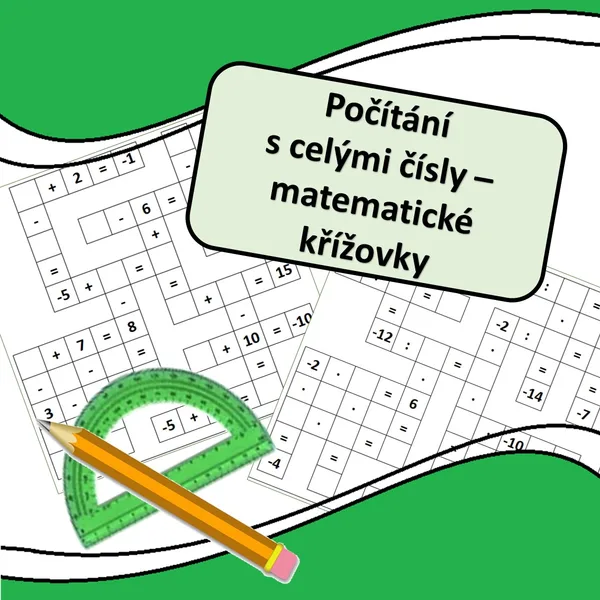 Celá čísla - matematické křížovky 1