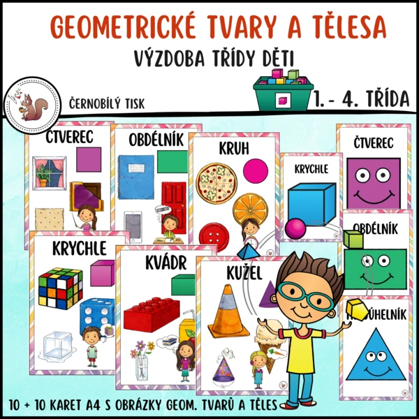 Geometrické tvary a tělesa děti 1