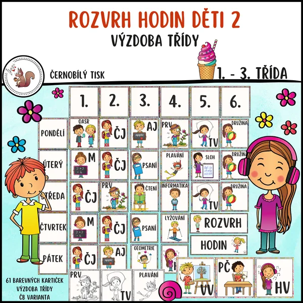 Rozvrh hodin děti 2 1