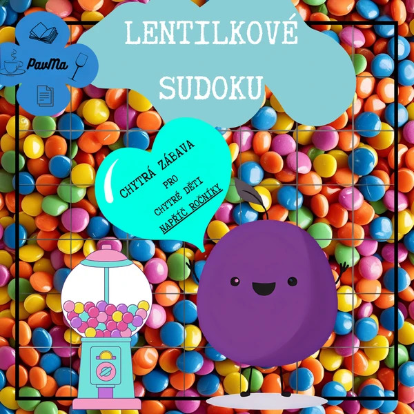 Lentilkové sudoku bez čísel - hra s hledáním kódu 1