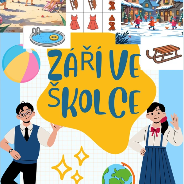 Balíček do MŠ- první týden v září - aktivity, roční období, básničky, diplomy🌸 1