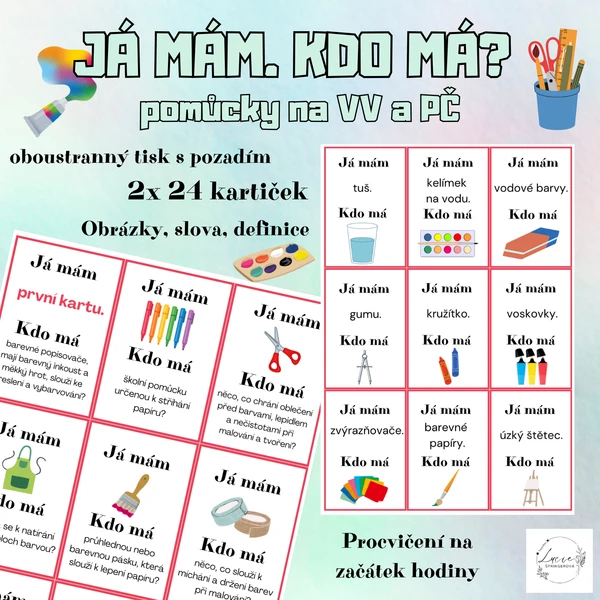 JÁ MÁM. KDO MÁ? - pomůcky VV a PČ 1