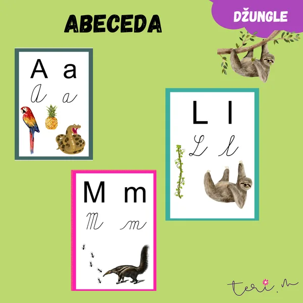 ABECEDA - téma DŽUNGLE 1