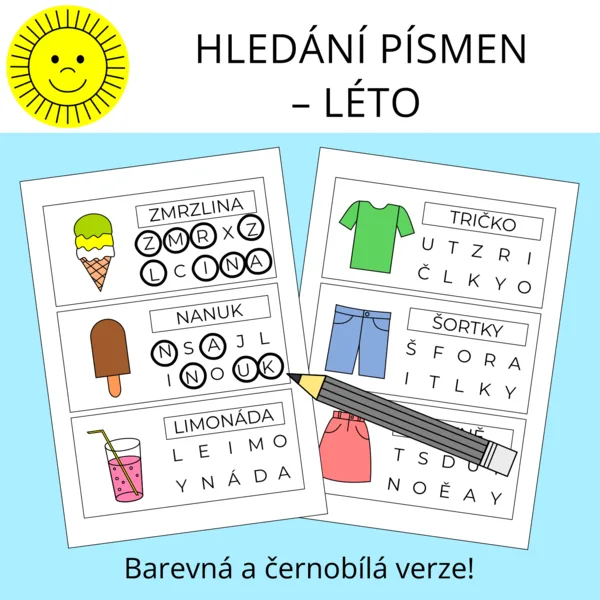 HLEDÁNÍ PÍSMEN - LÉTO 1