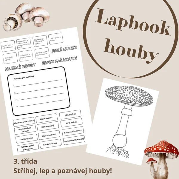 Lapbook houby 1