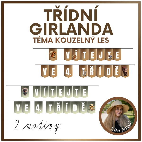 Třídní girlanda - kouzelný les 1