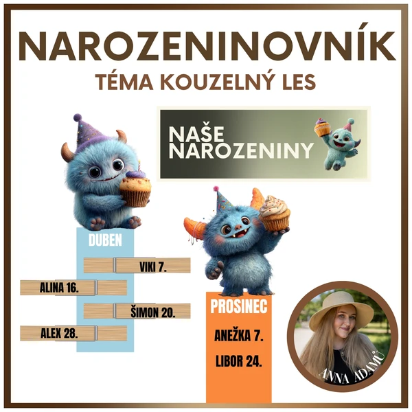 Narozeninovník - kouzelný les  1