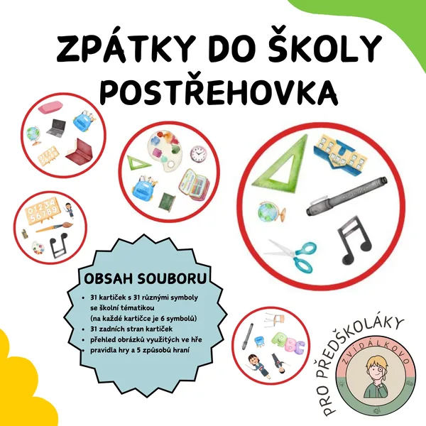 Zpátky do školy - postřehová hra  1
