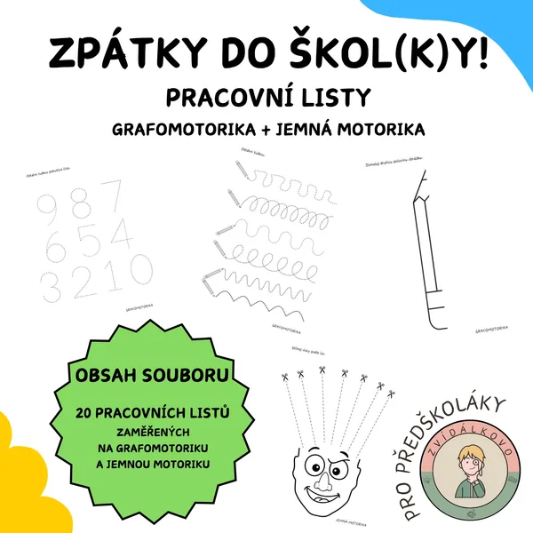 Zpátky do škol(k)y! - grafomotorika a jemná motorika  1