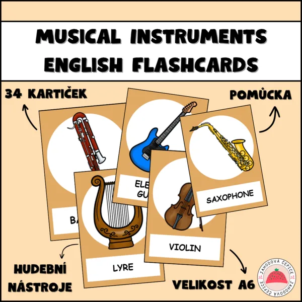 Musical Instruments (hudební nástroje) - english flashcards 1