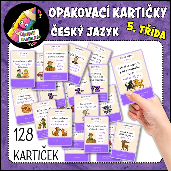 OPAKOVACÍ KARTIČKY - Český jazyk 5. třída 1