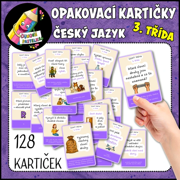 OPAKOVACÍ KARTIČKY - Český jazyk - 3. třída 1
