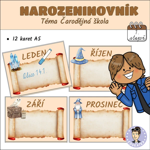 Narozeninovník - Téma Čarodějná škola 1