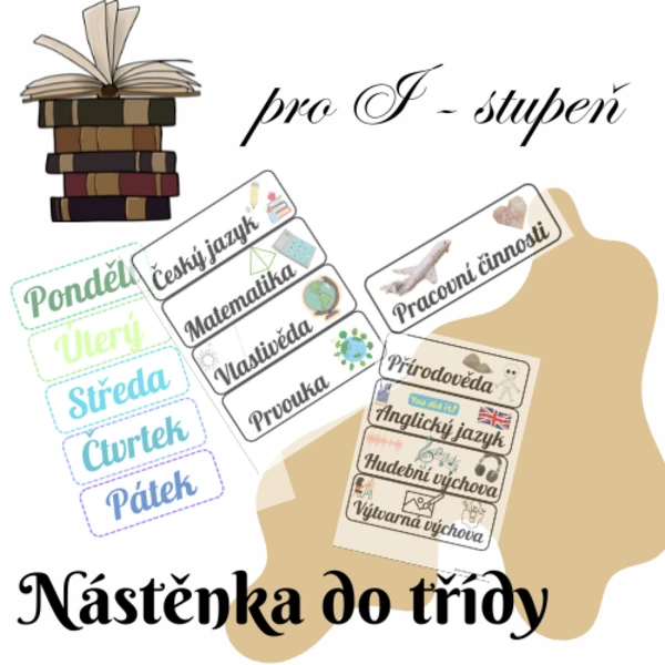 Nástěnka do třídy (předměty ,dny) 1