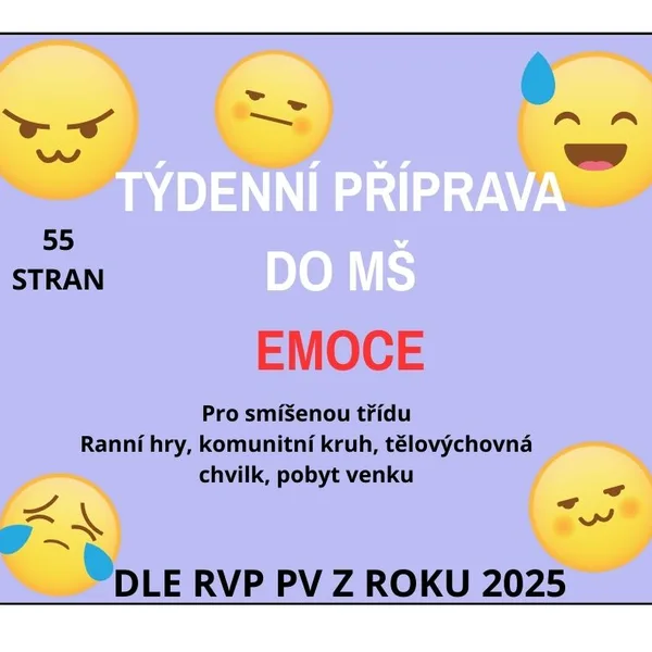 Týdenní příprava do MŠ emoce 1