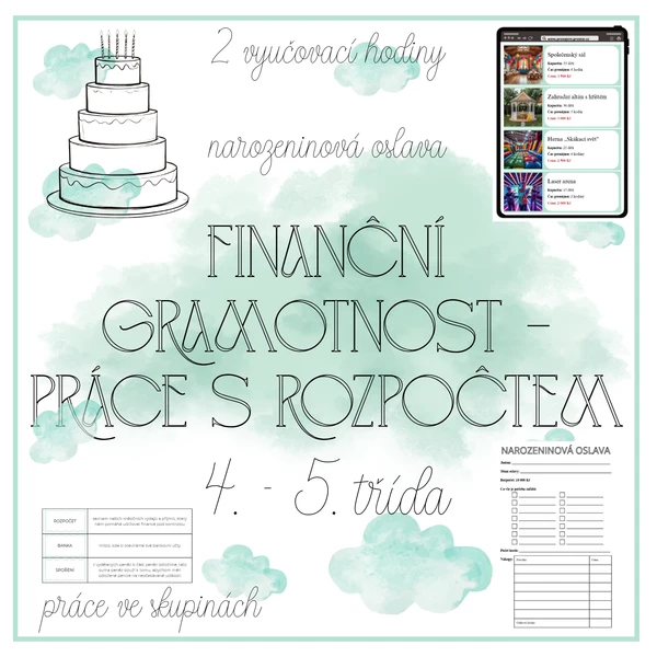 Finanční gramotnost - práce s rozpočtem 1
