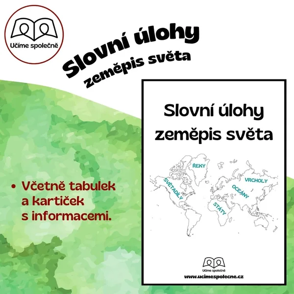 Slovní úlohy – zeměpis světa 1