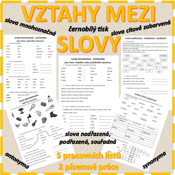 Vztahy mezi slovy 1