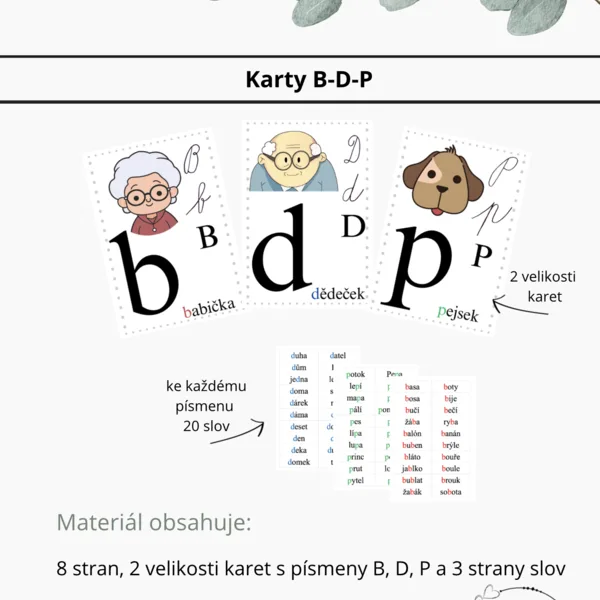 Přehledové karty b-d-p 1