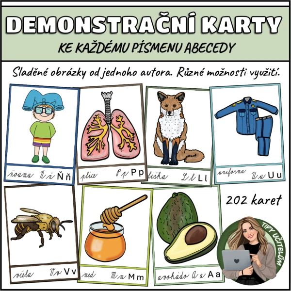Demonstrační karty k abecedě 1