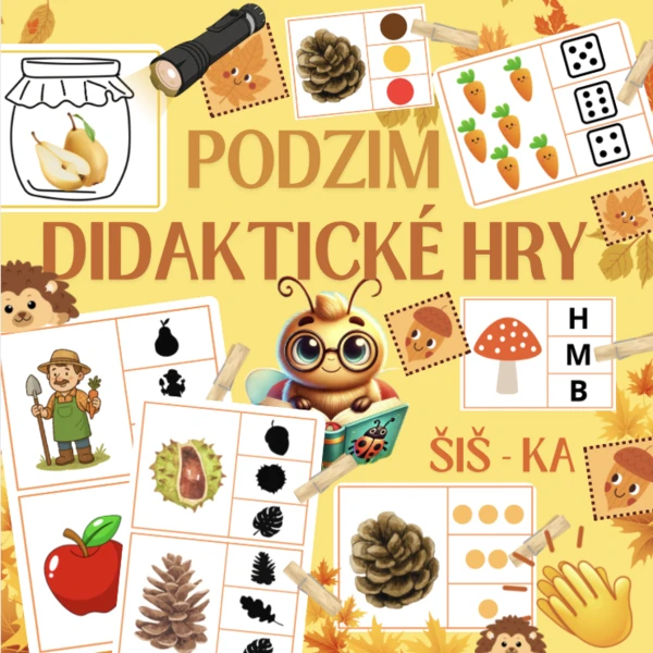 Podzim - didaktické hry, karty (SADA) 1
