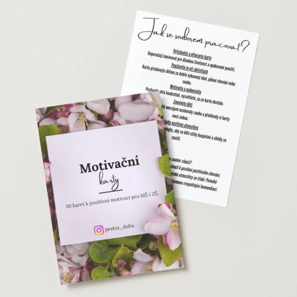 Motivační karty do MŠ i ZŠ - Pozitivní motivace 1