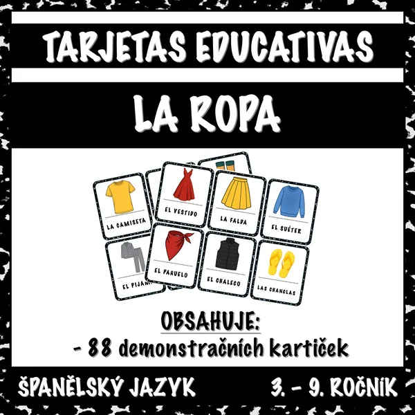 Tarjetas Educativas - La Ropa 1