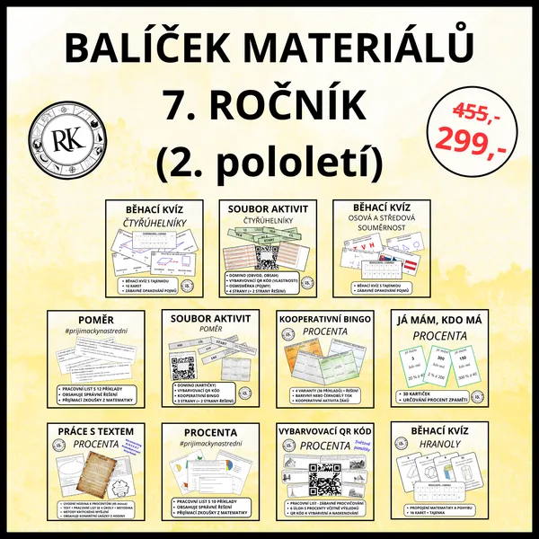 Zvýhodněný balíček materiálů - 7. ročník (2. pololetí) 1