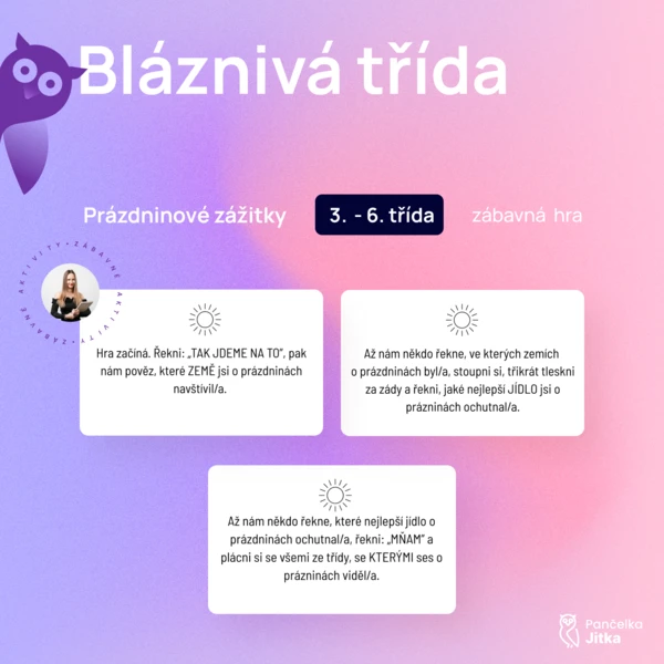 Hra Bláznivá třída - prázdninové zážitky 1