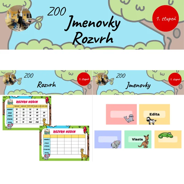 Jmenovky, rozvrh ZOO 1