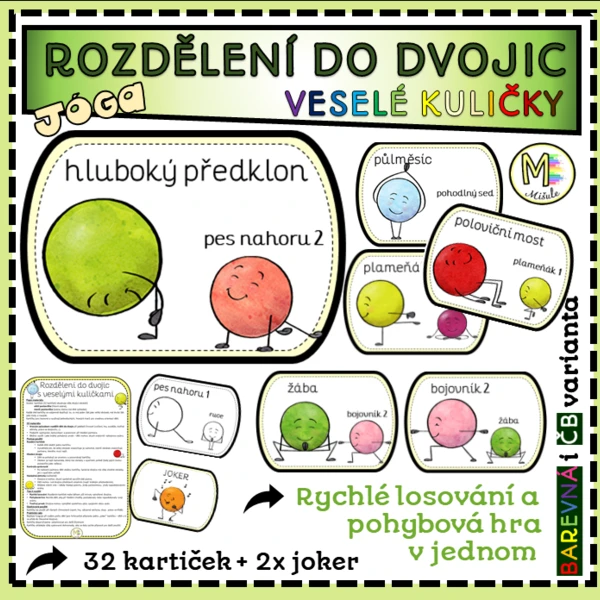 ROZDĚLENÍ DO DVOJIC - VESELÉ KULIČKY S JÓGOU 1