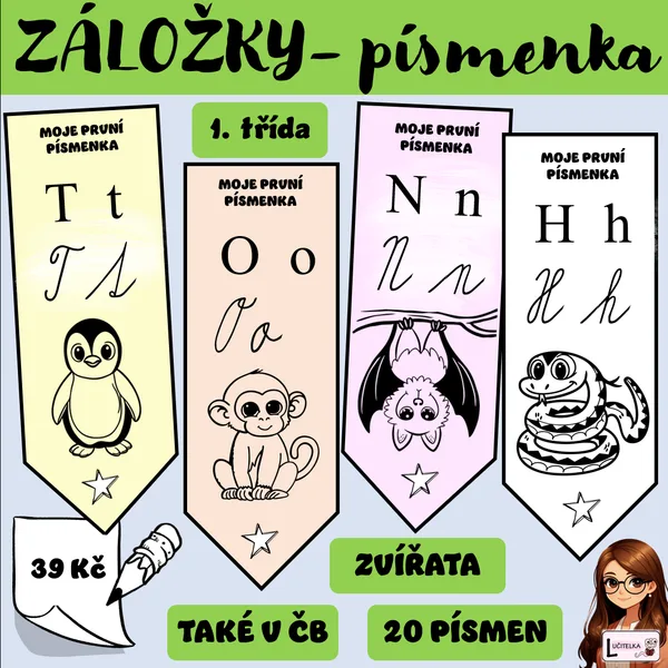 Záložky - první písmenka 1