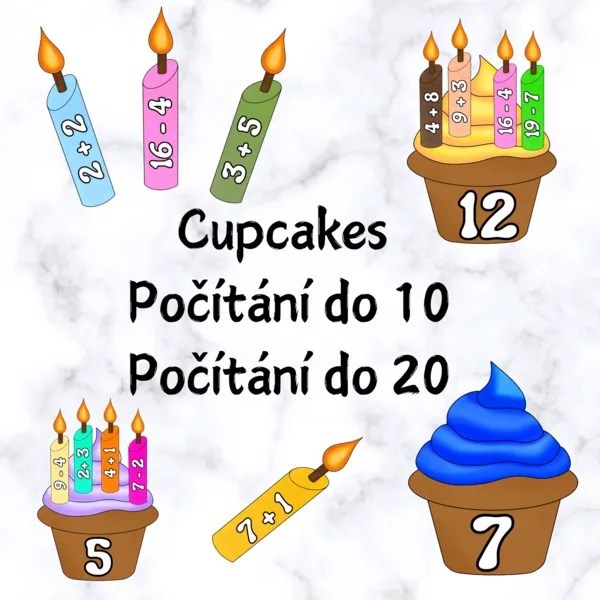 Počítání - cupcakes do 10 a 20 1
