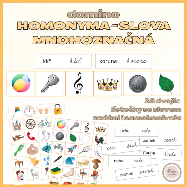 Domino - homonyma a slova mnohoznačná 1