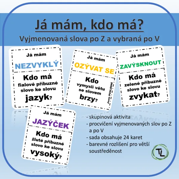Já mám, kdo má? - Vyjmenovaná slova po Z a vybraná po V 1