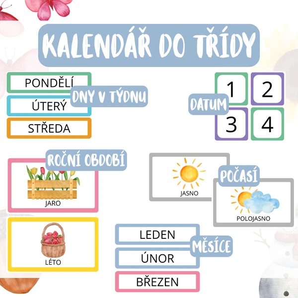 Kalendář do třídy 1