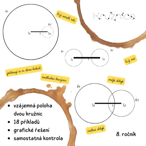 Kružnice - vzájemná poloha dvou kružnic 1