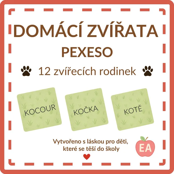 Domácí zvířata - pexeso 1