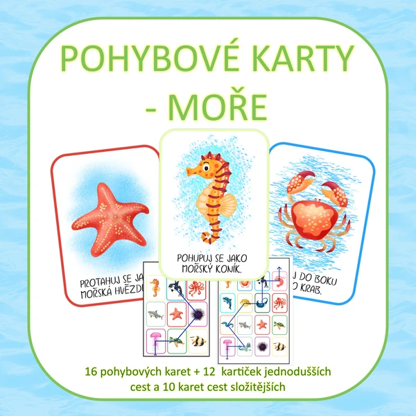 Pohybové karty - moře 1