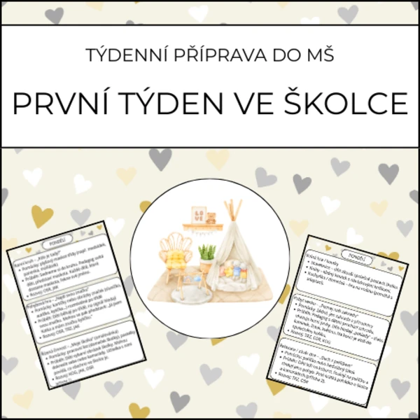 První týden ve školce: týdenní příprava do MŠ 1