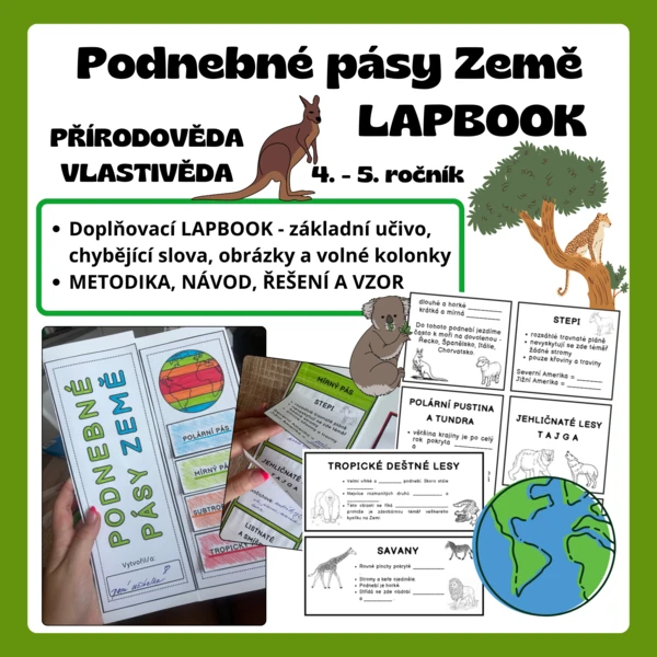 LAPBOOK - Podnebné pásy Země 1