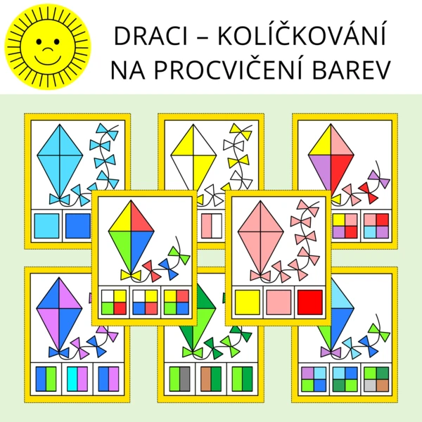 DRACI - KOLÍČKOVÁNÍ NA PROCVIČENÍ BAREV 1