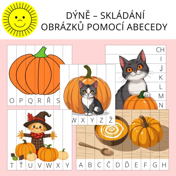 DÝNĚ - SKLÁDÁNÍ OBRÁZKŮ PODLE ABECEDY 1